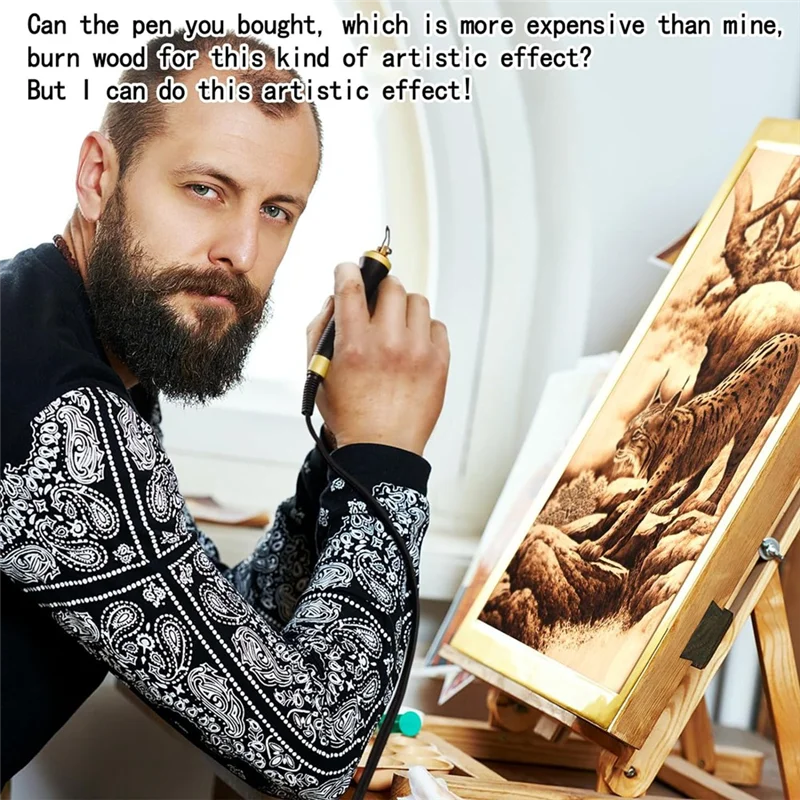 【Best Selling】Wood Burning Set Kit Wood Burning Tool, Digitally Adjustable Temperature Wood Burner Set Kit Wood Burner Tool Kit