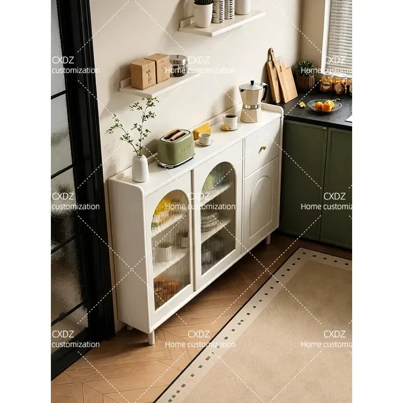 Ultra Thin Kitchen Narrow Cabinet Sideboard Wine Rack Dish Storage Unit Wall Mounted Vegetable Locker Slate Finish Space
