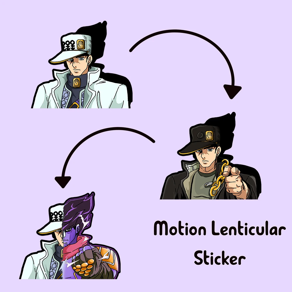 Kujo Jotaro Sticker JoJo's Bizarre Adventure Motion Car Sticker Anime Waterproof Decal for Suitcase,Laptop,Refrigerator,Etc Gift