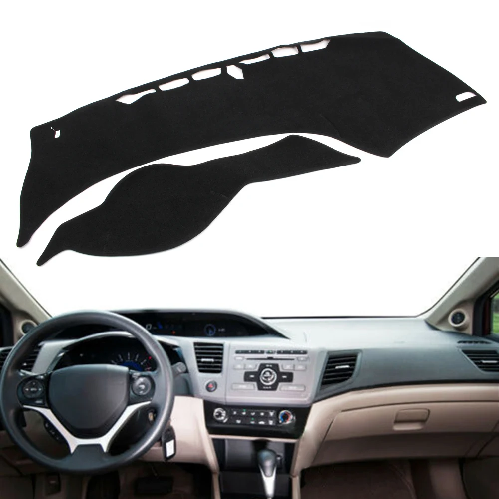 Black Auto Dash Mat Dashboard Cover Dashmat For Honda Civic 2012 2013 2014 2015 Left Drive