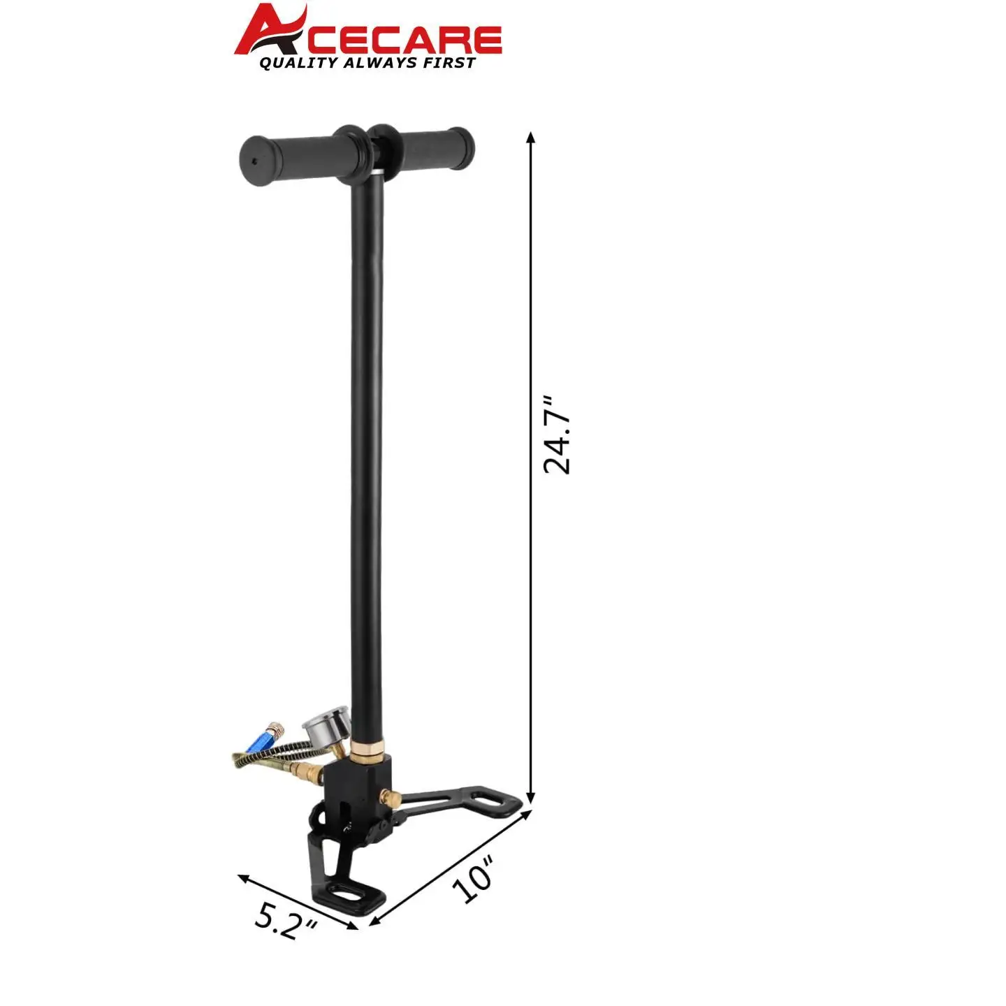 Acecare 4 Stage Hogedruk Pcp Pomp Vier Traps Handbediende Luchtpomp 30mpa 4500psi Tank Jacht Auto Fiets Lucht Bijvullen