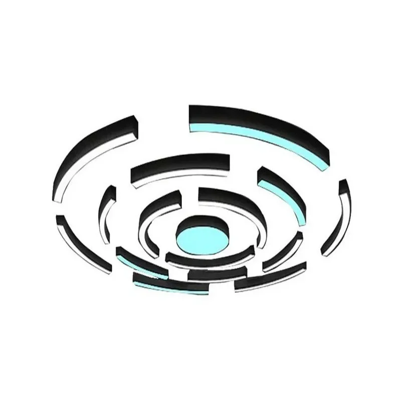 

LED ring circle arc chandelier, gym Internet cafe shopping mall supermarket creativity