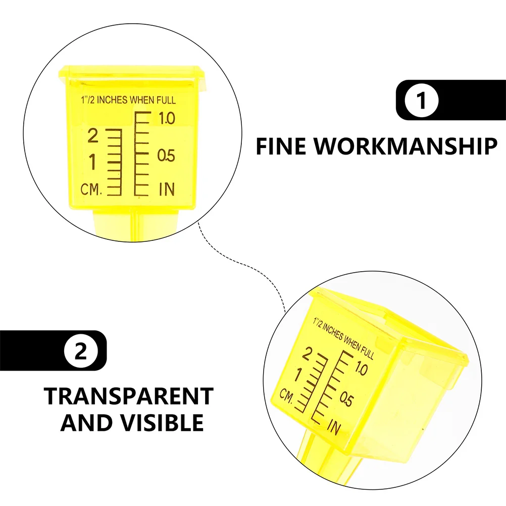 

5 Pcs Rainfall Meter Gauge Outdoor Accurate Container Measuring Plastic outside