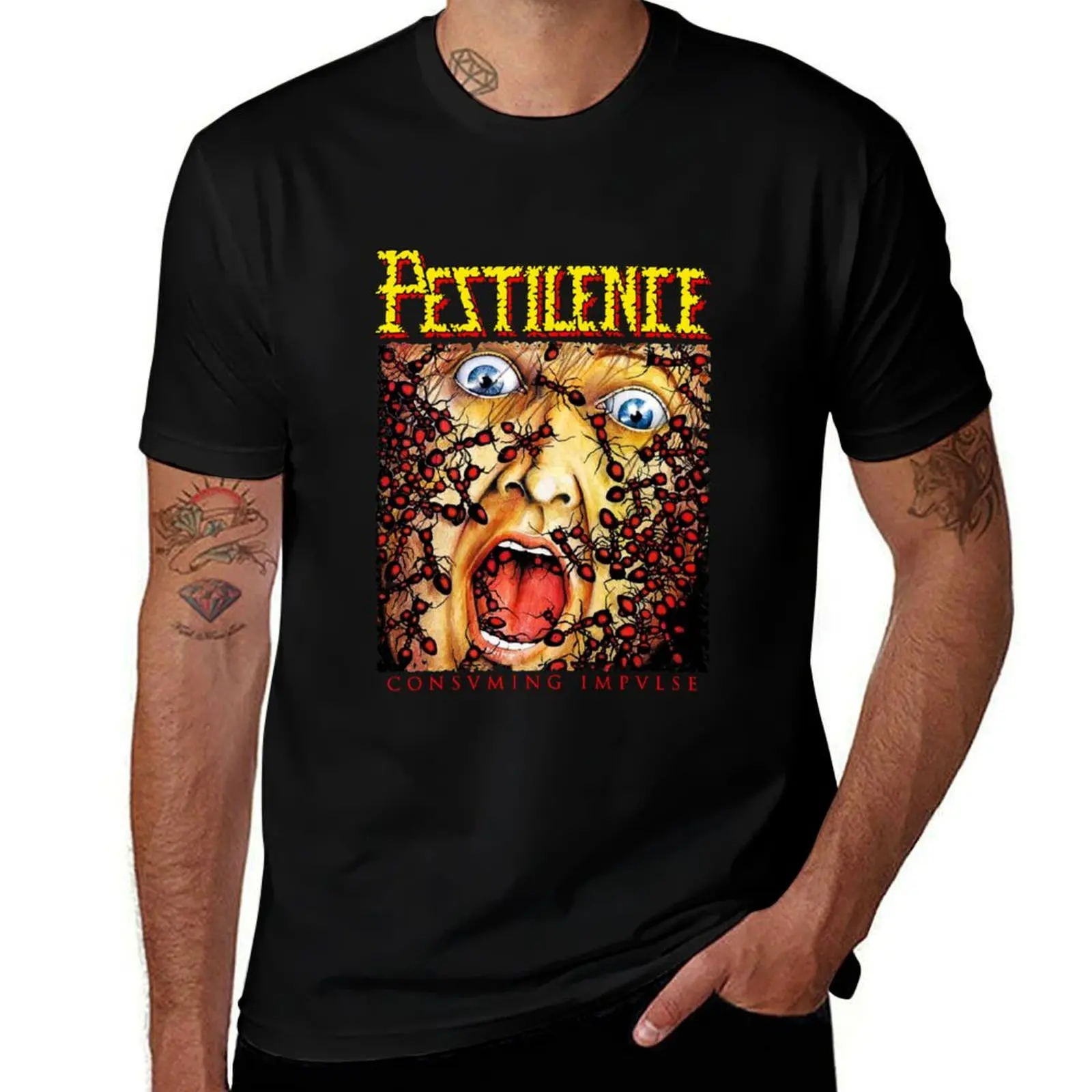 Consumiendo impulso clásico vieja escuela Death Metal camiseta para hombre camisetas gráficas camisetas de algodón camiseta de alta calidad