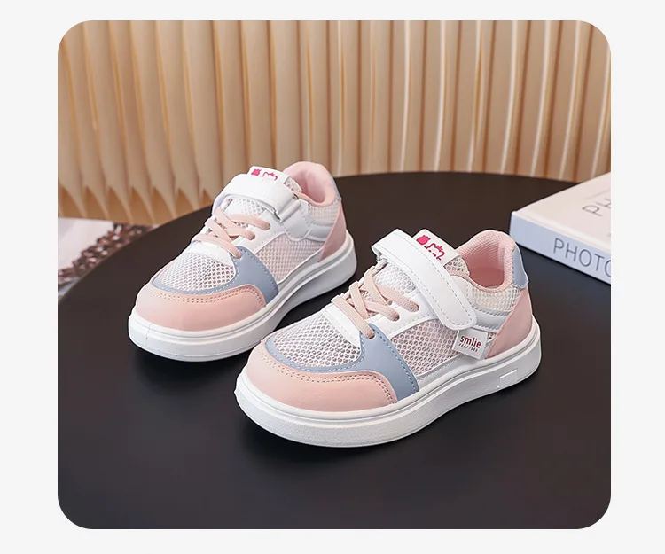 Kinder Weiße Schuhe 2026 Sommer Jungen Sportschuhe Mesh Atmungsaktive Boardschuhe Mädchen Hohle Freizeitsneaker Weiche Sohle Kinderschuhe – Detail 13