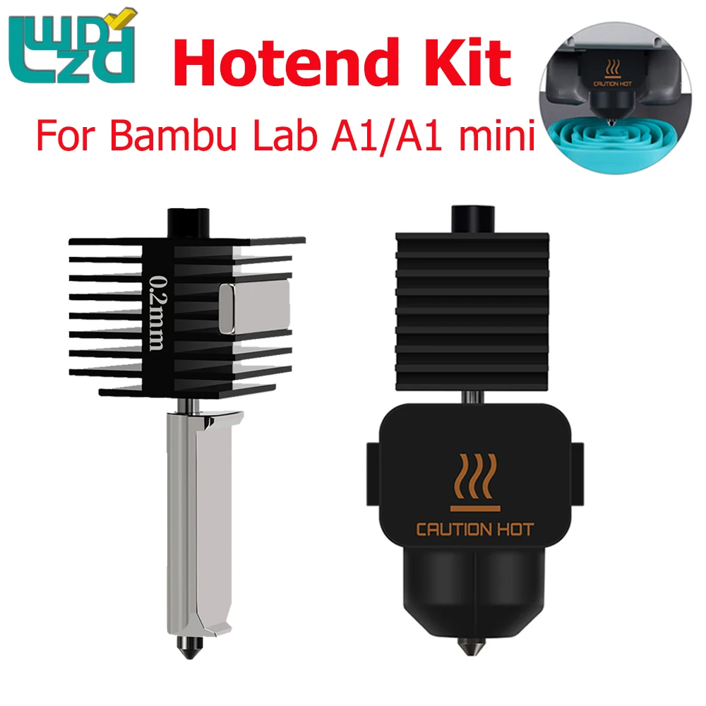 

Комплект для мини-Hotend Bambu lab A1/A1, сопло из закаленной стали 0,2/0,4/0,6/0,8 мм, сопло для 3D принтера