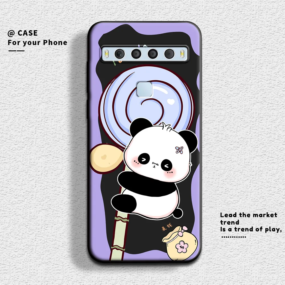 For TCL 10L / 10 Lite Case Cute Flower Soft Silicone Couple Phone Case For TCL 10L Protect Shockproof Cover For TCL 10 Lite