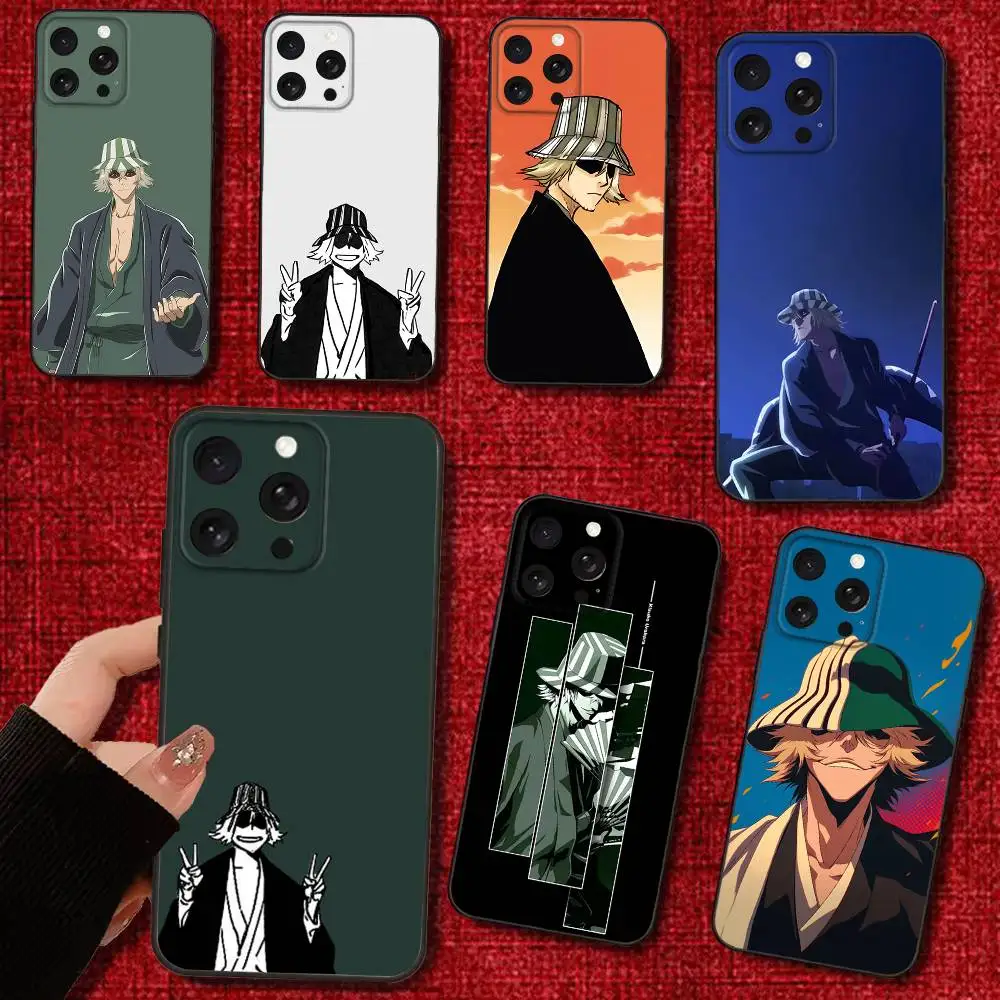 

K-Kisuke U-Urahara Anime Phone Case For iPhone 16e,16,15,14,13,12,11,Pro,X,XS,Max,XR,Plus,Mini Soft Black Cover
