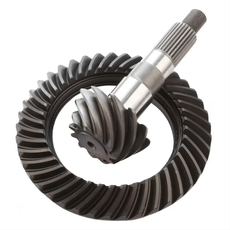 AP01 Big Bevel Gear Crown Wheel Pinion Speed Ratio 4.56 20CrMnTiH3 Material 24t 26t 28t Spline Teeth Rear Ring Gear Pinion