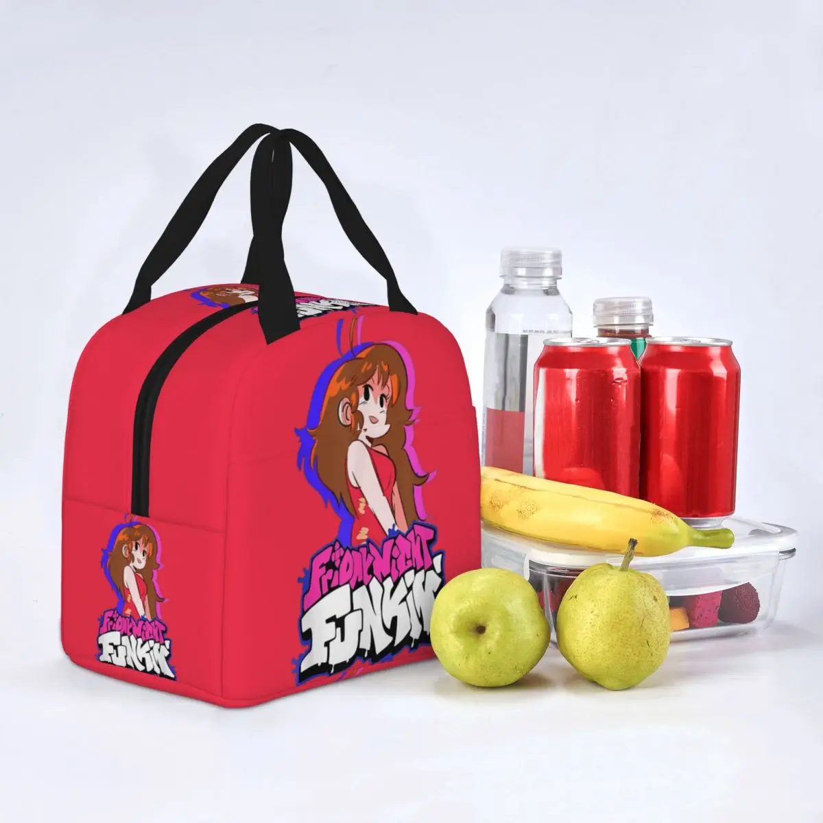 Friday Night Funkin Girlfriend Insulated Lunch Bags Leakproof Lunch Container Cooler Bag Tote Lunch Box Outdoor Bento Pouch