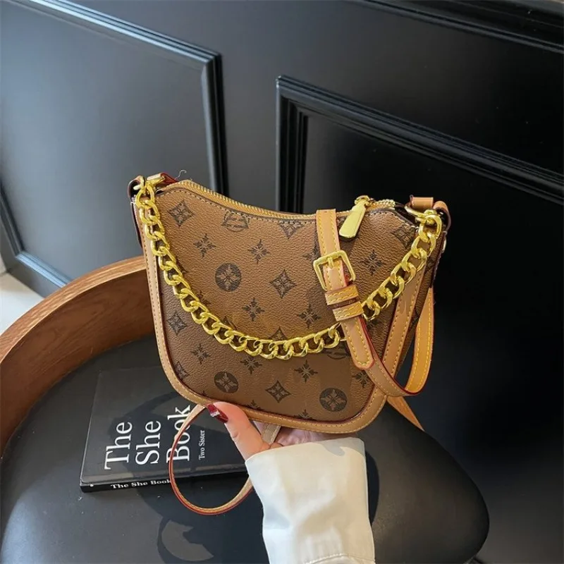 Solid Color Commuter Diaper Bag For Ladies Retro Square Satchel Classic Elegant Leather Crossbody Handbag Luxury Bag