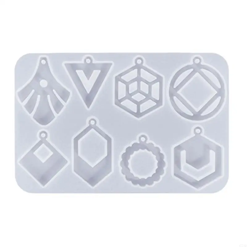 Earring Pendant Silicone Mold Vintage Geometric Heart Epoxy Resin Mould for DIY Earrings Keychain Necklace Charm Jewelry