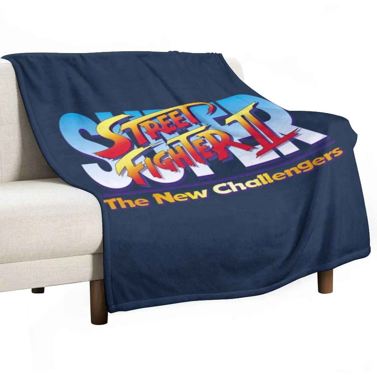

Super Street Fighter II Vintage Video Game Logo Throw Blanket Soft Sherpa Fleece Warm Blanket for Winter