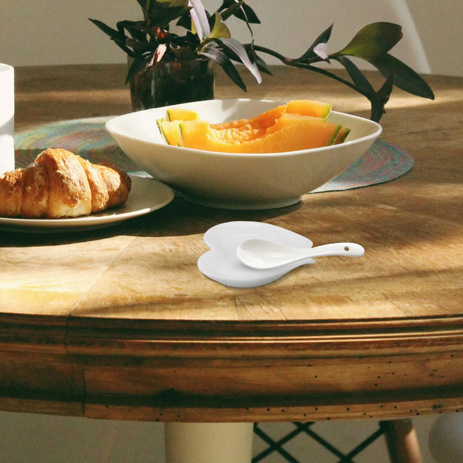 Ceramic Spoon Rest for Stove Top Kitchen Counter Coffee Station Soup Spoon Holder Teaspoon Rest Reusable Utensil Holder Modern