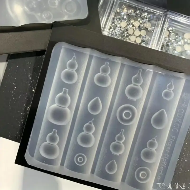 Silikon-Nagelkunstformen, Antihaftbeschichtet, Wiederverwendbar für Kürbis- und Tropfenförmige Nagelverzierungen, Hochwertige Nagelkunst-Gießform – Detail 5