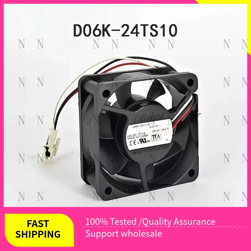 YJJ  FOR Nidec Fan New Quiet radiator 24VDC 0.10A D06K-24TS10 60X60X25mm Axial flow fan