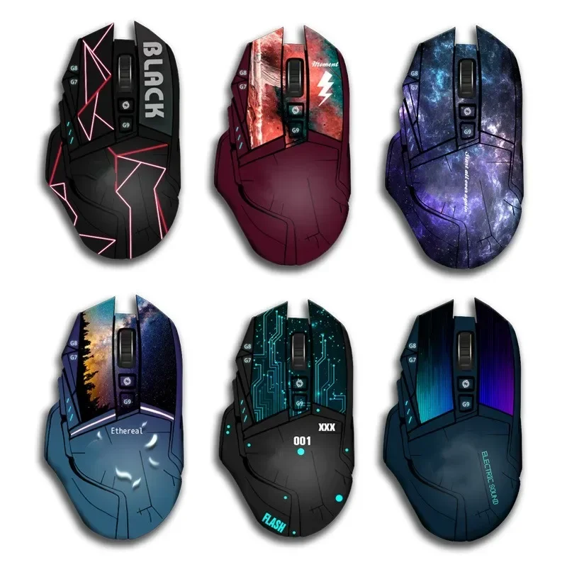 Mouse Stickers Anti-skid Lizard Skin Sweat Absorbent Handmade Stickers For Logitech G502 Gamer Mouse