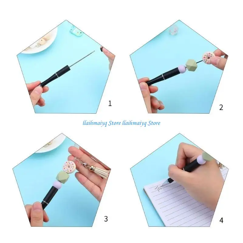 

573B 80pcs Ballpoint Pen Crafting Pens and Keychain Set Accessories