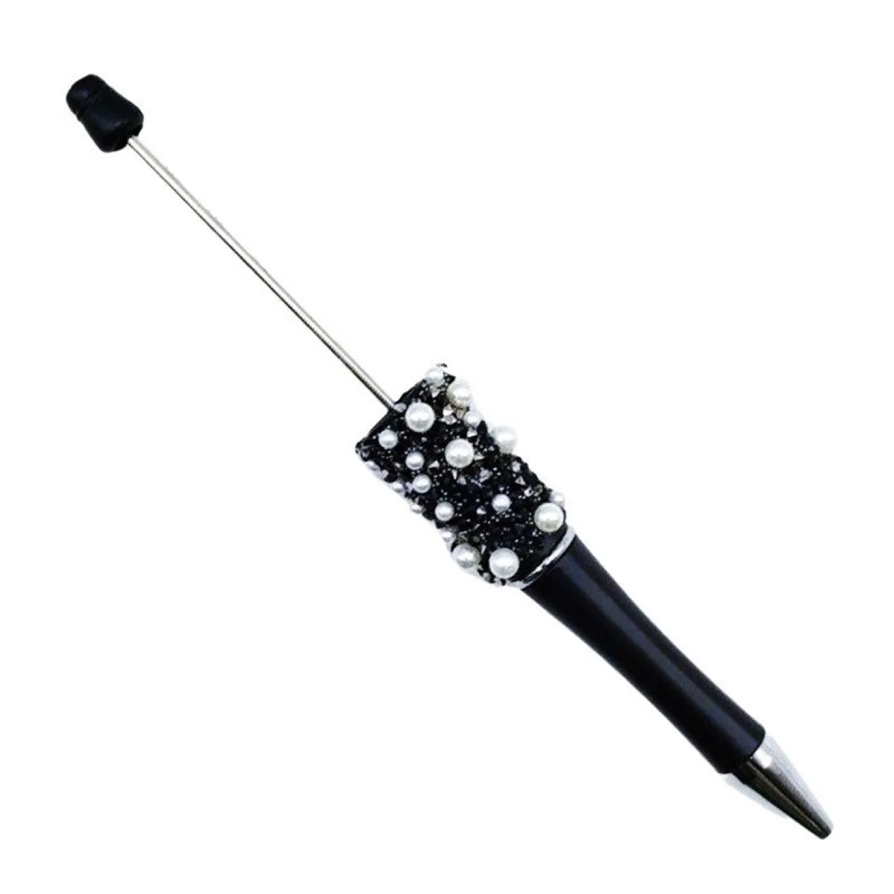 50Pcs DIY Pearl Starry Sky Beaded Pen Beadable Ballpoint Ball Pens Gradient Gift Advertising Pens School Office Spot Wholesale