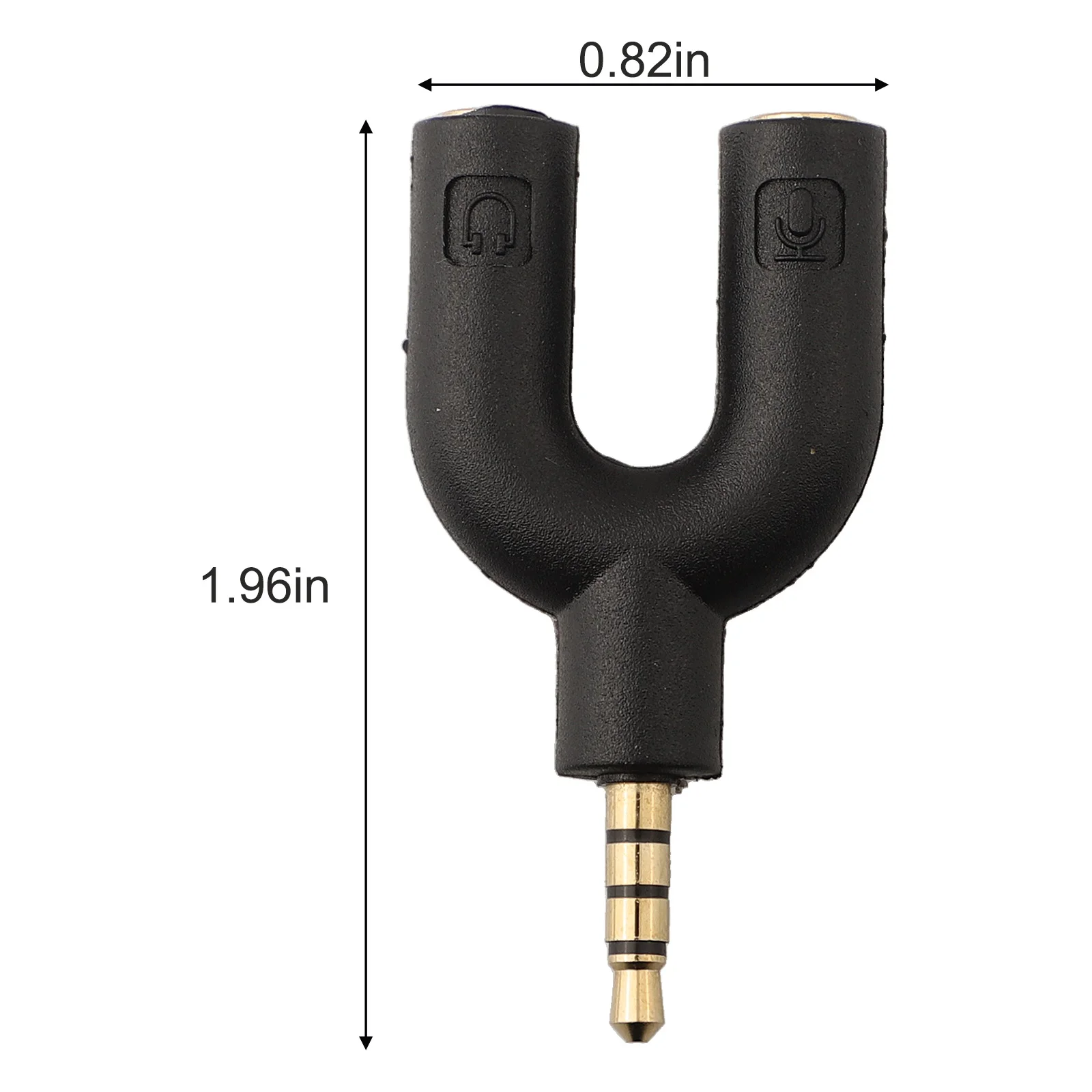 Stereo Converter Headphone Y Splitter Gold Plated Microphone Adapter TRS To TTRS 4 Pole For PC And Smartphones