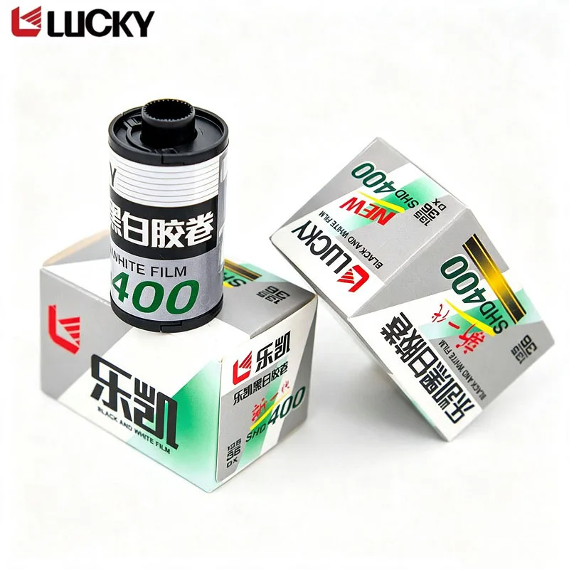 LUCKY 135 Black And White Film 36 Sheets With 1 3 5 8 12 ROLLS CHINA SHD 400 DX Code ISO 400 Exposure For Kodak 35mm Film Camera