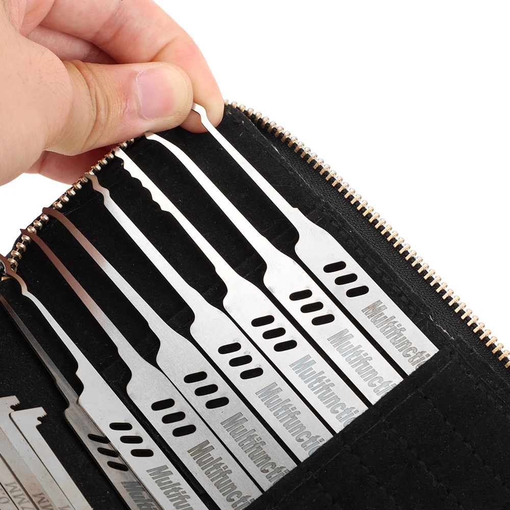 14Pcs Stainless Lockpick Opening Tool Set Practical Lock Set For Beginners And Professionals Locksmith Tensioning Tool 15cm*8cm
