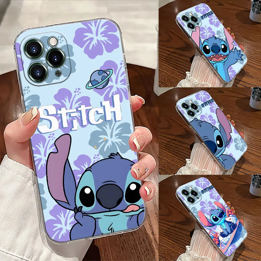 Ohana Stitch Transparent Phone Case For iPhone 17 Pro Max 17E 11 12 13 14 15 16 Pro Max Plus 17 Air 16E 7 XS Stitchs Soft Cover