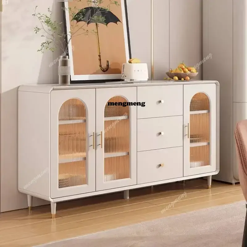 Kompakte Beauty-Wohnzimmerschränke, offene Regale, Vitrinen aus Glas, vorgefertigte ergonomische Vitrina-Möbel aus Holz, trendige Möbel