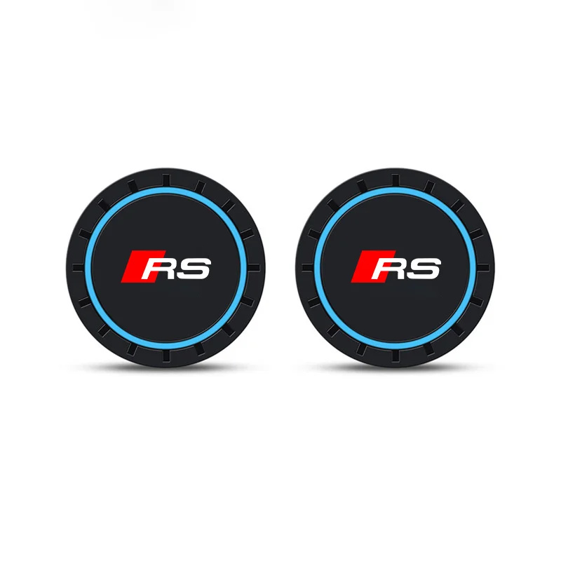 2 قطعة الوقايات سيارة كوب ماء فتحات عدم الانزلاق مقاوم للماء كوب ماء حصيرة شرب منصات لأودي إعادة تشكيل RS S3 S4 سيارة ملصق سيارة ملصق #3