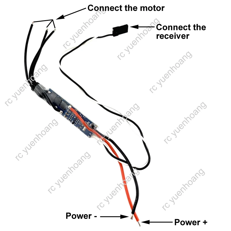 Contrôleur de vitesse électronique ESC sans balais 2S-6S LiPo 30A, avec ligne de Signal de fil de moteur pour Drone Multicopter, modèle d'avion RC, 1 pièce