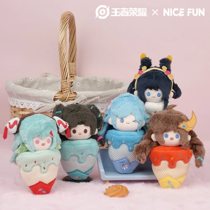 Genuine Honor Of Kings Game Peripheral Q Version Xi Shi Xiao Qiao Ice Cream Series Plush Doll Kawaii Toy Decor Friend 14cm Gifts