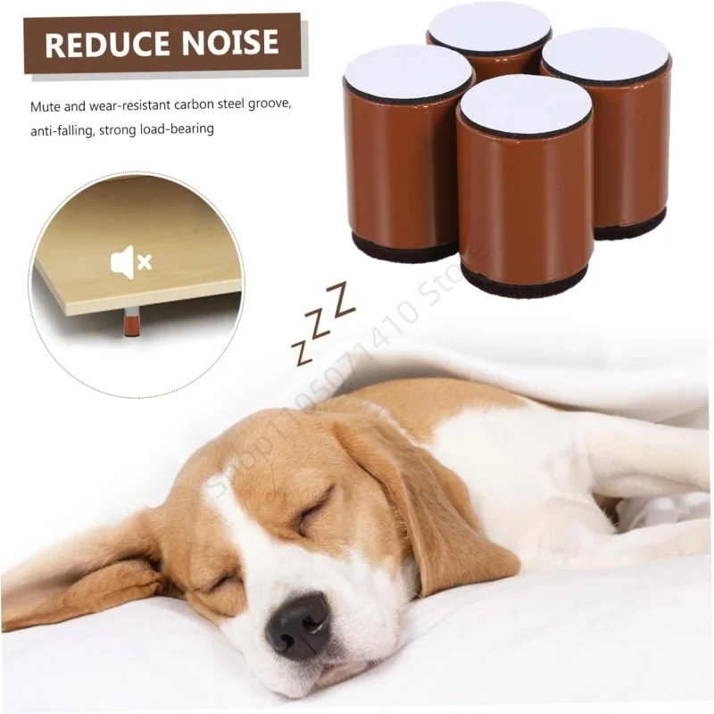 4Pcs Heavy Metal Furniture Feet Leg Pad Carbon Steel Heightening Foot Pads Wear Resistant Anti Slip Riser Floor Protector Mats