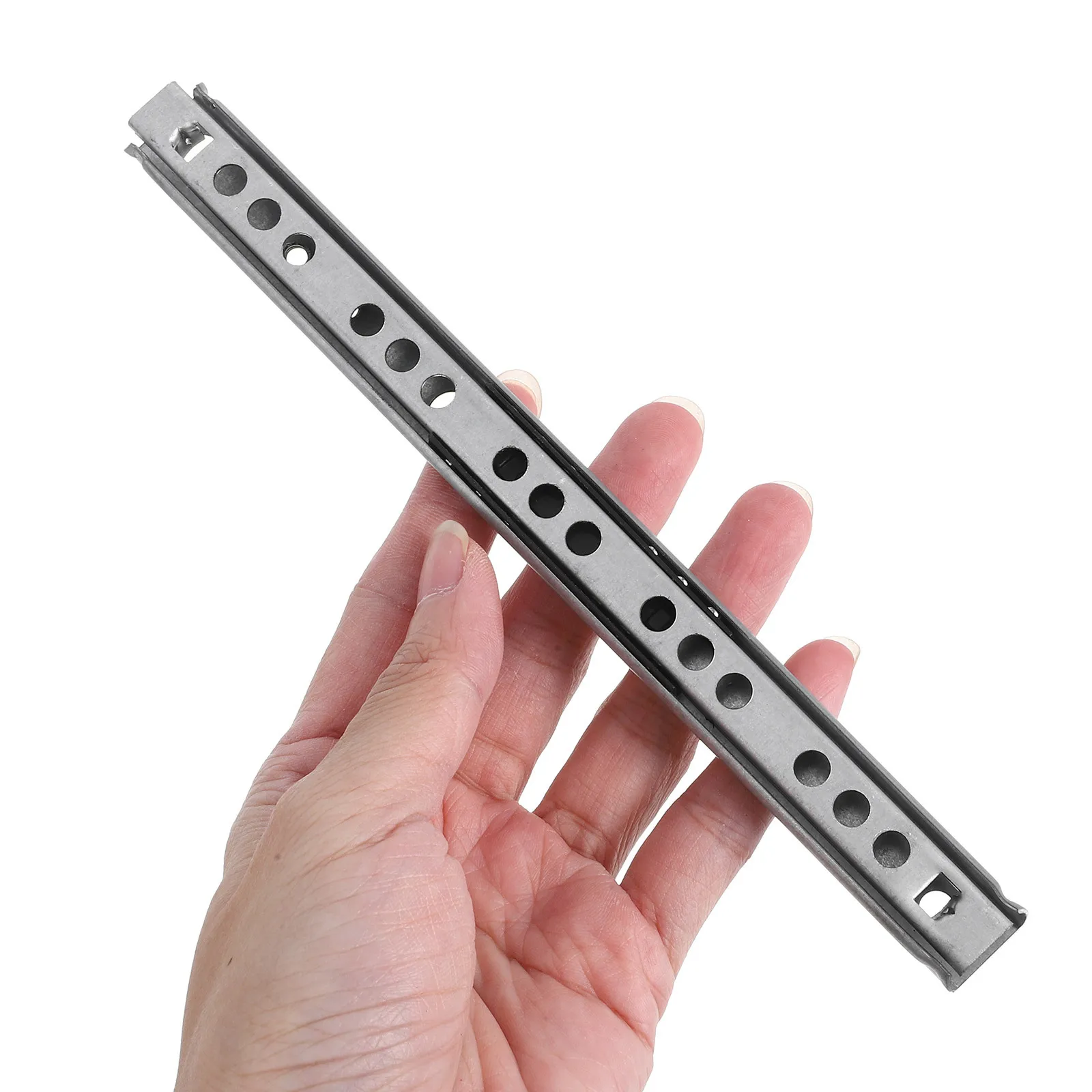 2Pcs Full Extension Ball Bearing Drawer Slides Steel Cabinet Glides Quiet Operation Compact Spaces Dual Direction