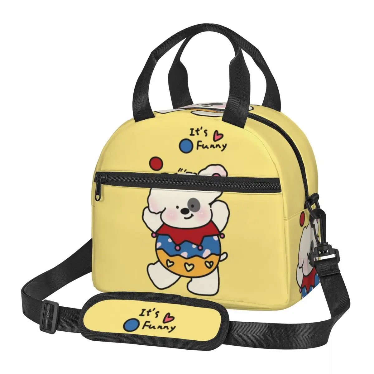 

Cartoon Cute Pattern Insulated Lunch Cooler Bag For Work Camping Beach Travel, Leakproof Wate