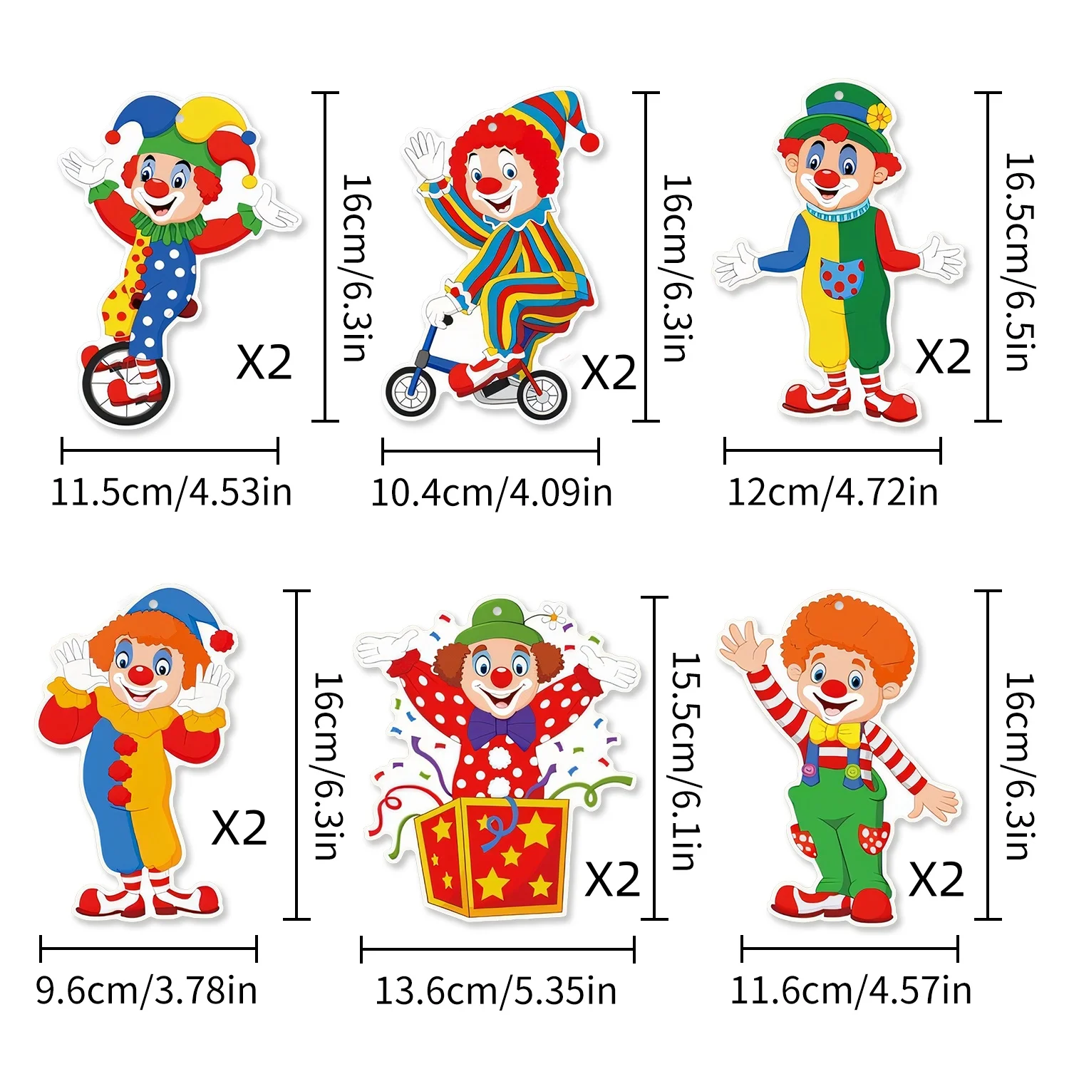 Zirkus-Karneval Geburtstagsparty-Dekorationen Clown-Thema Banner Hängende Wirbel Lustige Karnevalsparty-Zubehör für Kinder – Detail 7
