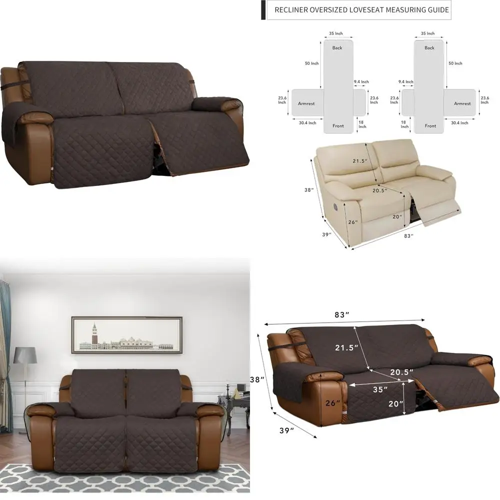 

Двусторонний негабаритный чехол на двухместное кресло, чехол на диван с двойным креслом, разделенная защита сиденья с функцией легкого ухода