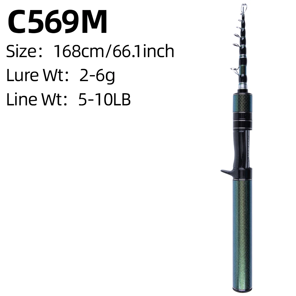 FISHINGFANS 1.5m 1.68m 1.8m 2.1m Medium Power Telescopic travel
