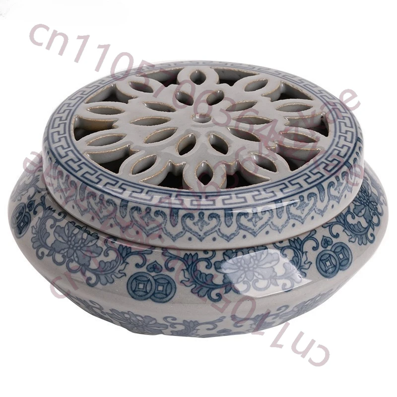 

11.8cm Exquisite Chinese Jingdezhen Ceramic Blue White Household Incense Burner
