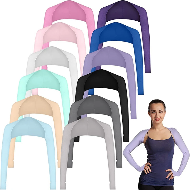 Summer Cycling Ice Silk Sunscreen Shawl Outdoor Golf Sports One Shoulder Sleeves Neck Shading and UV Protection Sleeves