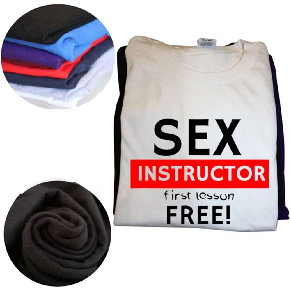 مدرب الجنس الدرس الأول الحرة الكبار Humour كول نكتة حفلة هدية تي شيرت الرجال مضحك التي شيرت رجل تي شيرت بكم قصير