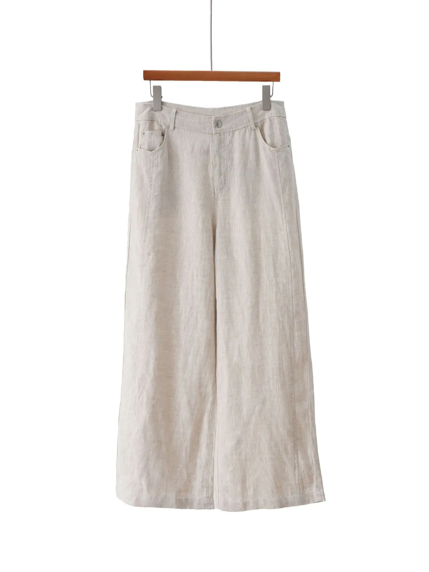 2026 Summer New Arrival: High-Quality Retro-Style Linen Lapel Vest And Casual Pants Suit For Women