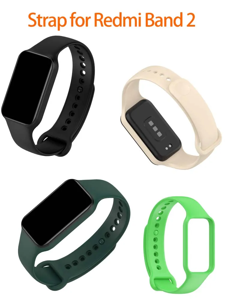 Pulseira de silicone para redmi smart band 2/xiaomi band 8 pulseira ativa substituição pulseira esportiva pulseira correa