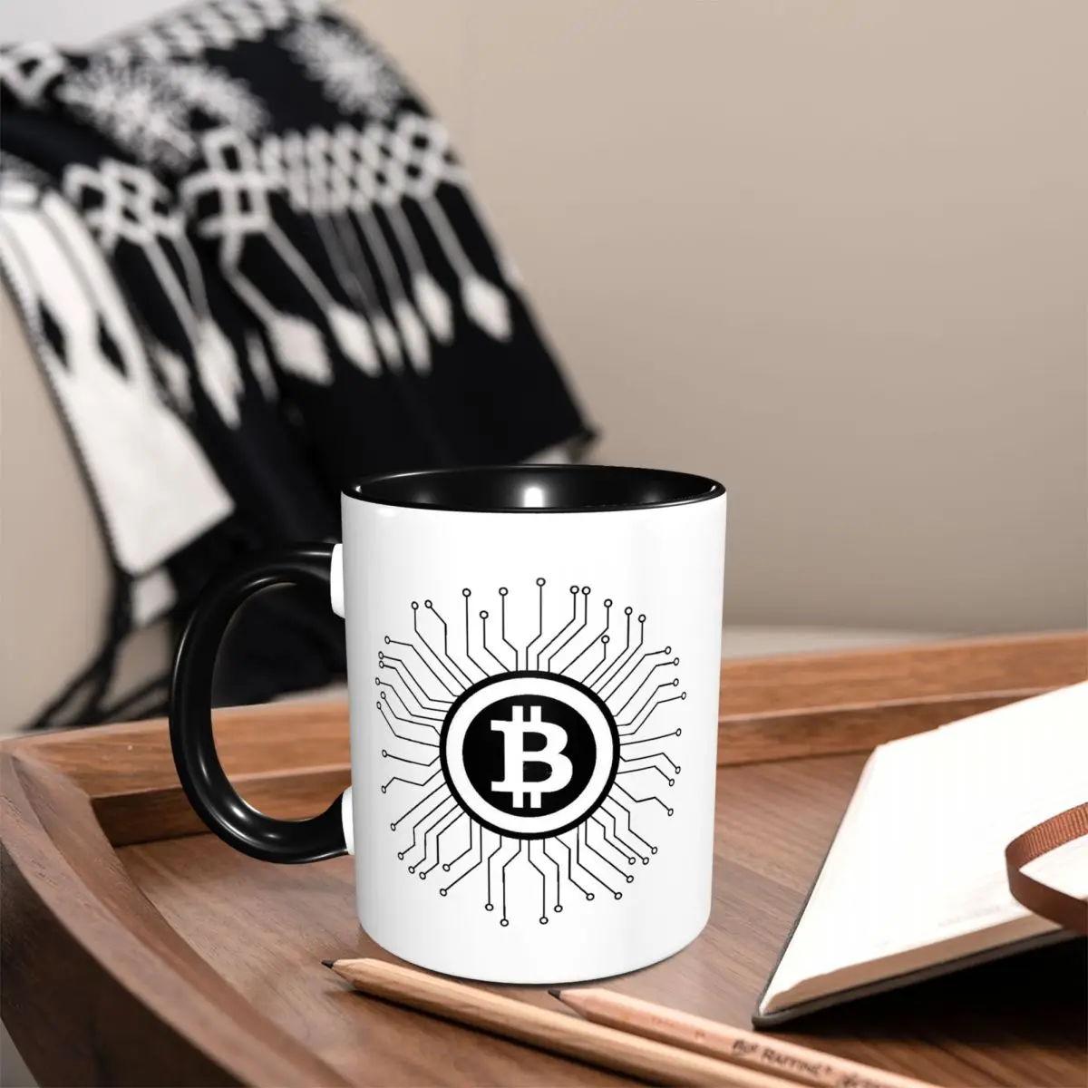 Bitcoin BTC Crypto Currency Mug Funny Ceramic Coffee Cups Tea Mugs Milk Cup Drinkware Gift for Woman Man