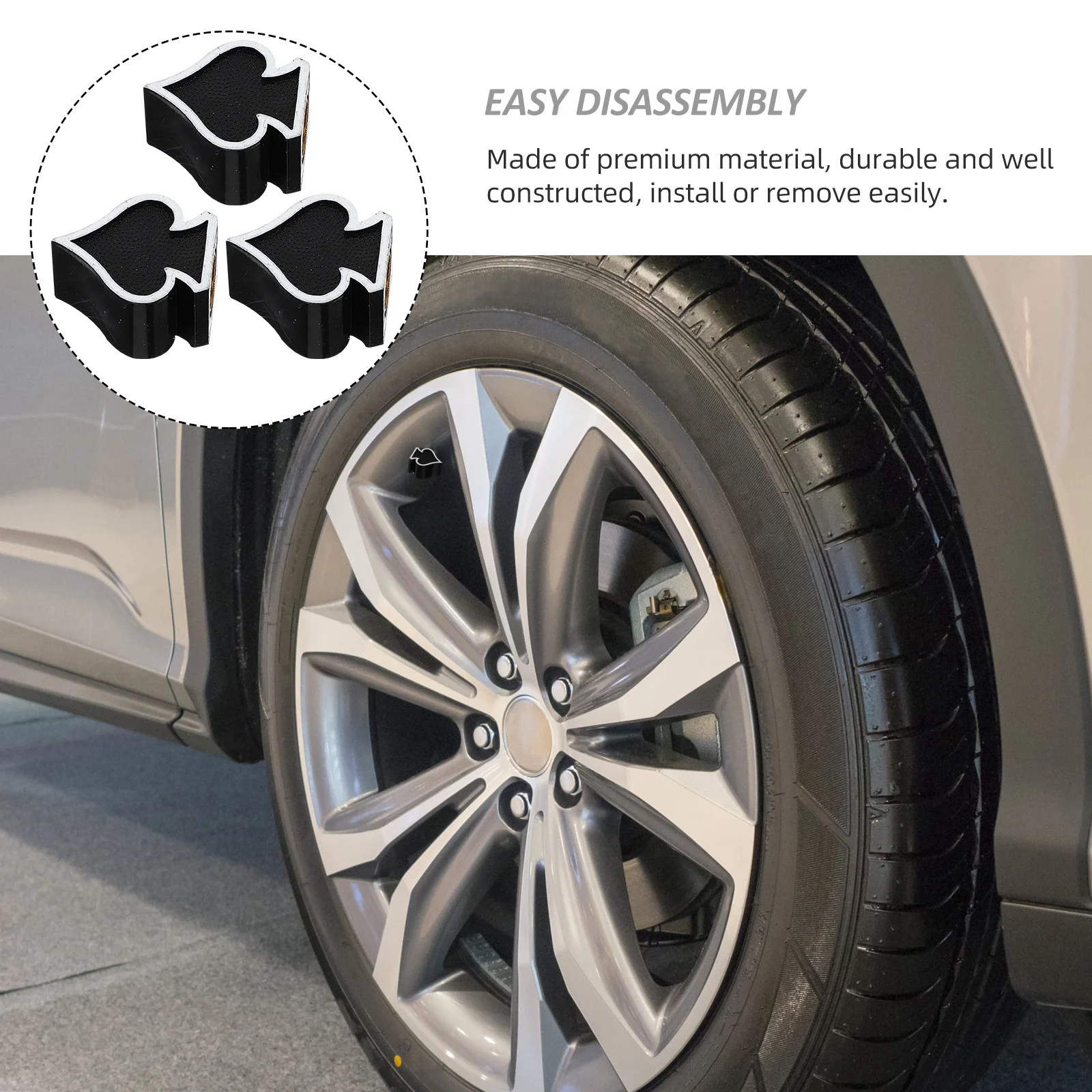 

3Pcs Wheel Valves Caps High Quality Durable Tire Protectors Creative Shaped Cycling Bike Accessories Auto Refitting Covers