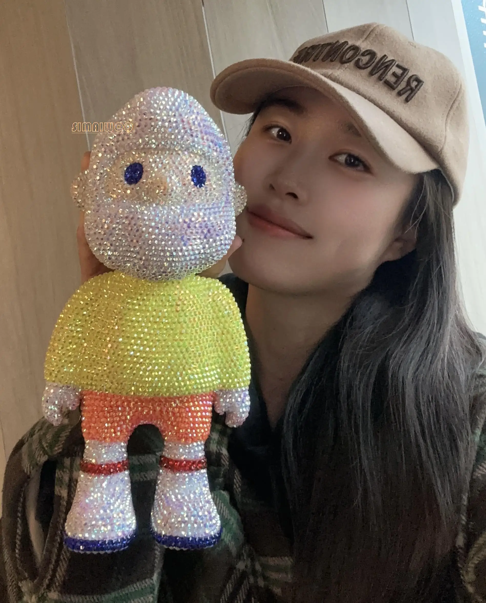 Personalizable Rhinestone Bob Figurine Coin Depost Jar Handmade Shiny Mosaic Doll Home Shop Ornaments DIY Kids Christmas Gifts