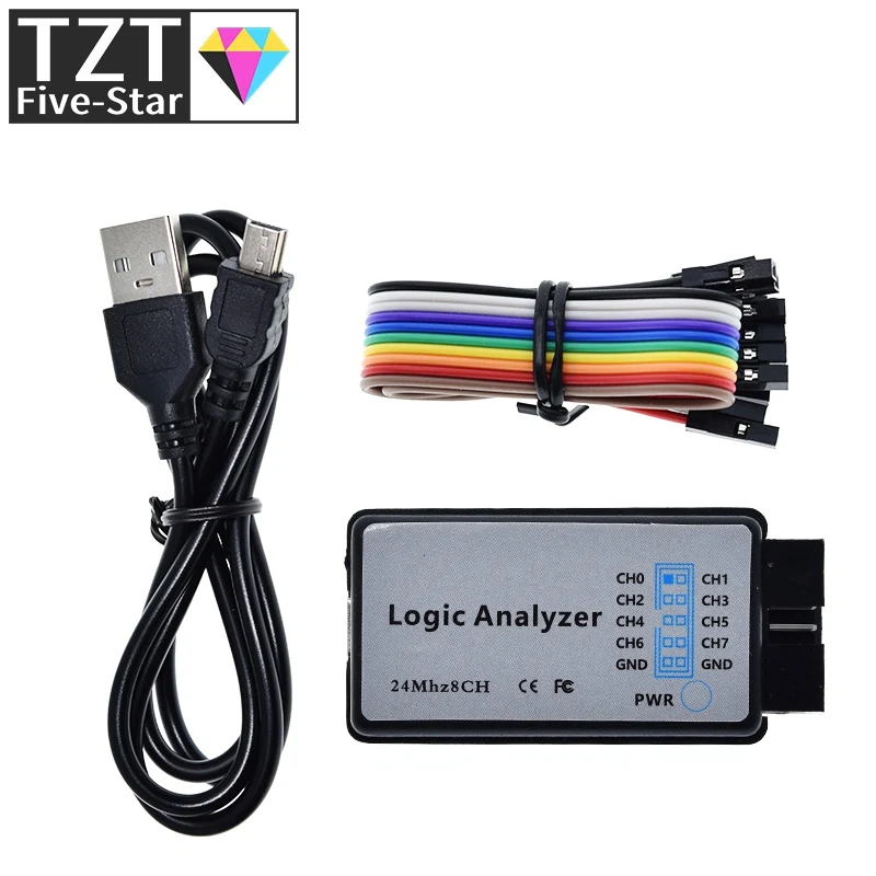 Imagem -05 - Analisador Lógico Usb 24mhz Canais 24m Segundos Depurador Lógico para Braço Fpga Analisador Lógico Lógico 24m 8ch