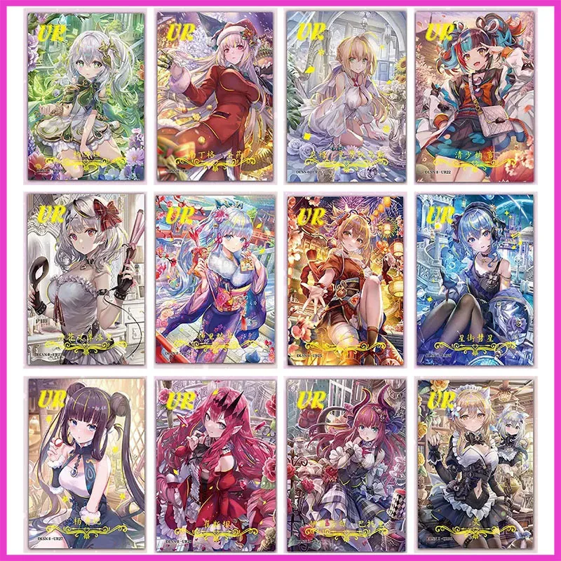 

Anime Goddess Story Rare UR Reflections Flash Cards Nero Kamisato Ayaka Yoimiya Toys for boys Collectible Cards Birthday Gifts