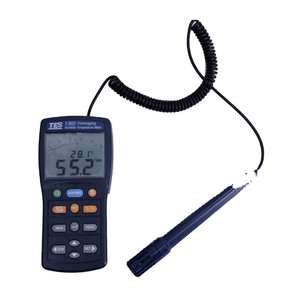 

TES-1365 Datalogging Temperature Humidity Meter Thermometer Hygrometer -20C~60C 1%RH ~ 99%RH