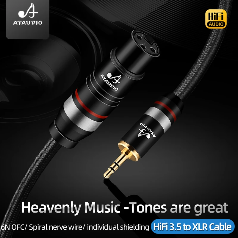 

Высококачественный HiFi XLR-кабель 3,5 для микрофона, ноутбука, телефона, несбалансированный аудиокабель от 3,5 мм до 3-контактного разъема XLR «папа/гнездо»