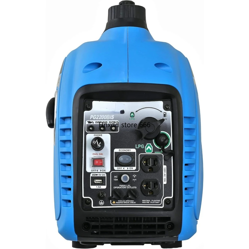 2,200W Portable Dual Fuel Quiet Inverter Generator with USB Outlet & Parallel Capability, CARB Compliant, PG2200BiS